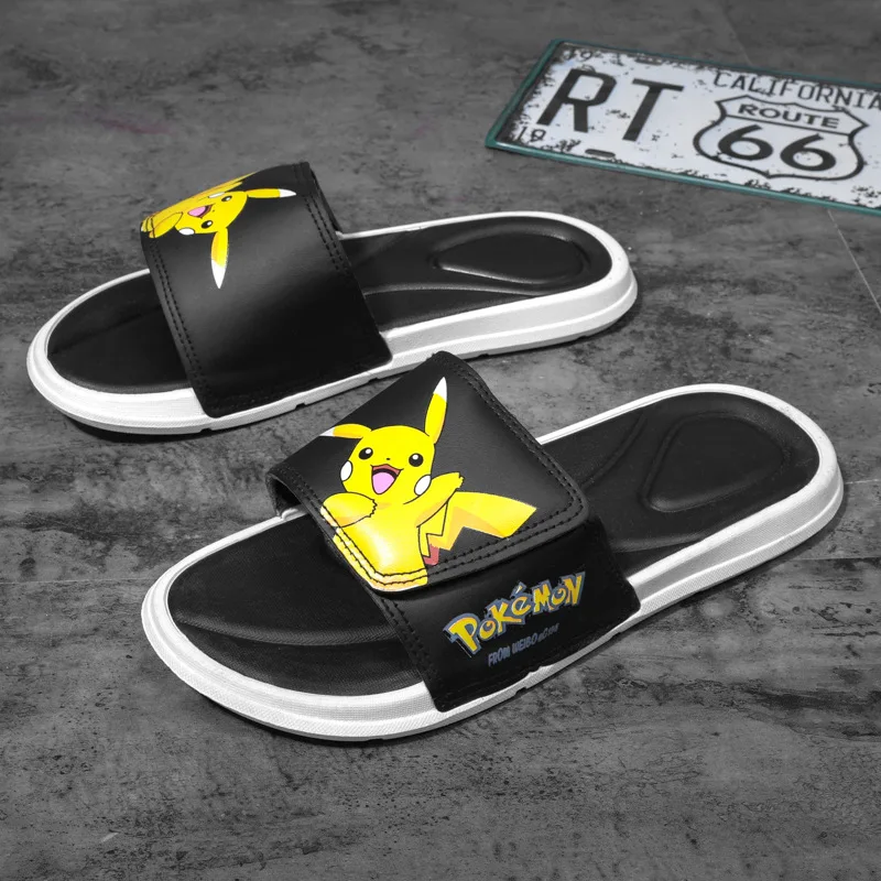 

Pokémon Slippers 2021 Summer New Men's Outer Wear Men's Sandals Open Toe Injection Casual Sandals