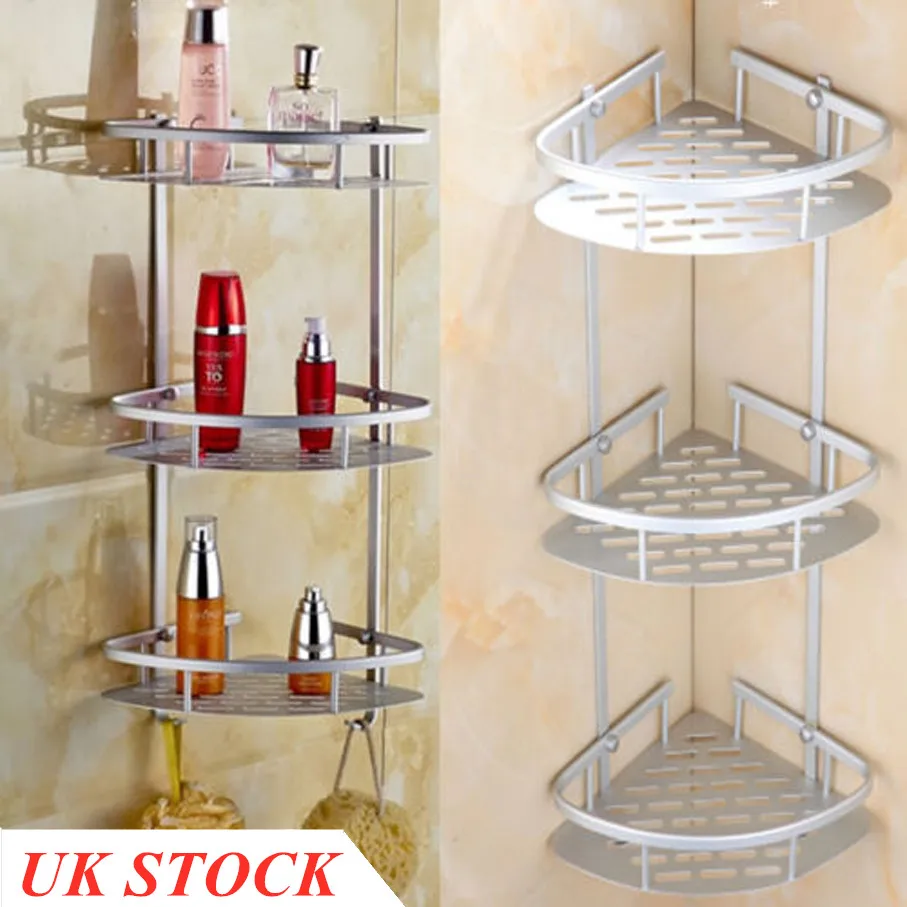 2/3 уровневый угловой держатель для хранения полка ванной шампуня косметики душа
