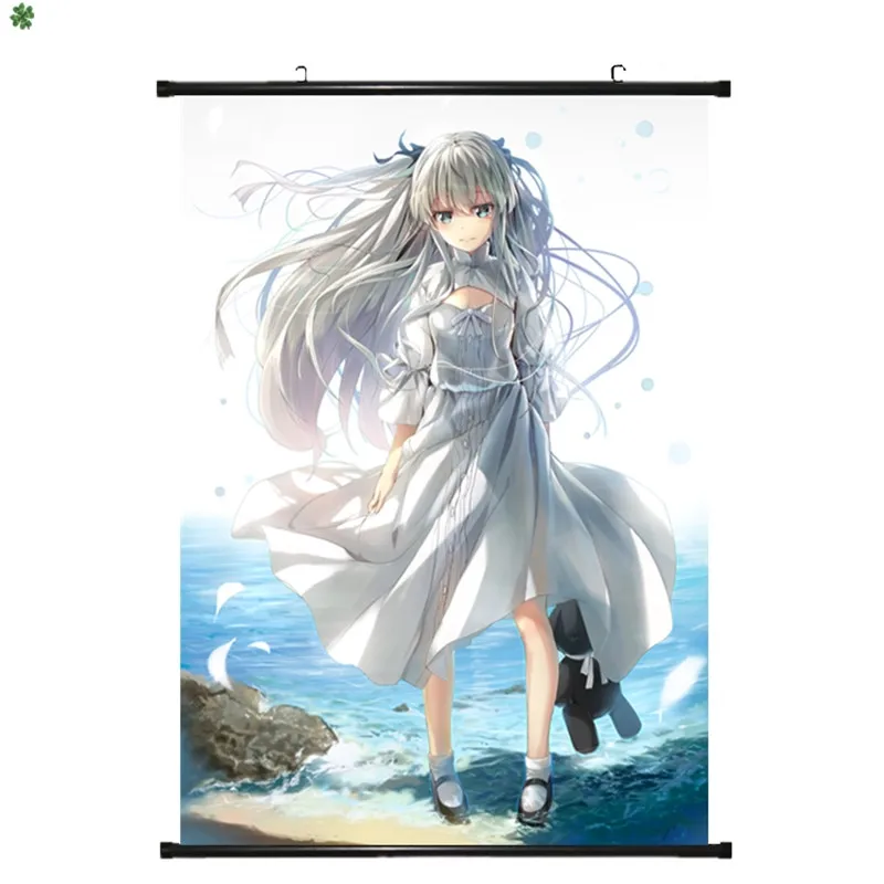 Japanese Decorative Picture Anime Yosuga no Sora Nao Yorihime & Kasugano Kazuha Migiwa Home Decor Wall Scroll Poster | Дом и сад