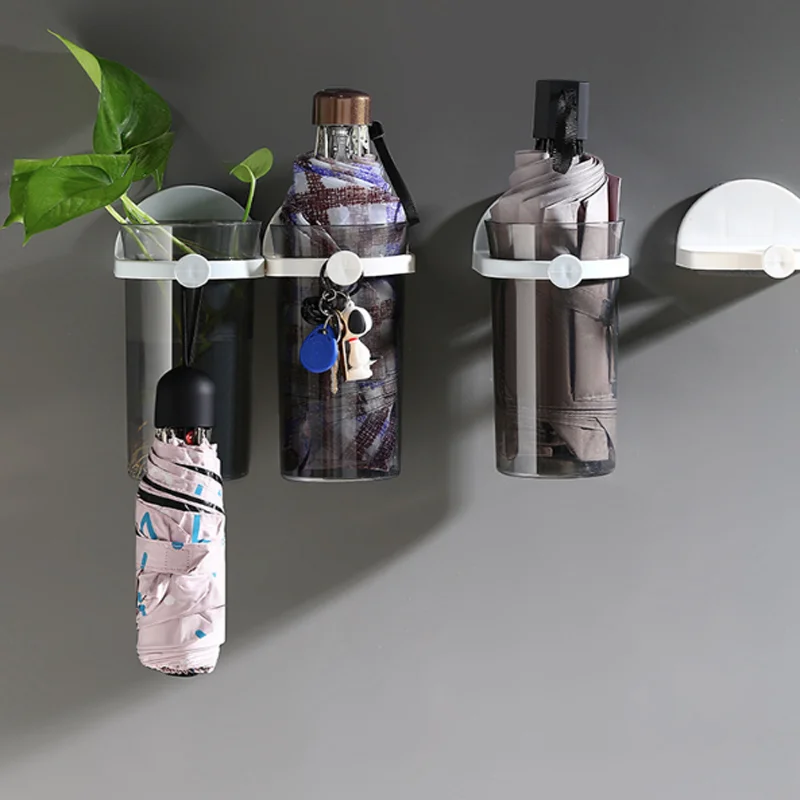 

Wall-mounted umbrella storage rack