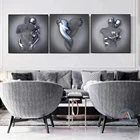 Металлическая романтическая статуя искусства, абстрактный постер, Картина на холсте, живопись, печать, Настенная роспись для современного домашнего декора комнаты