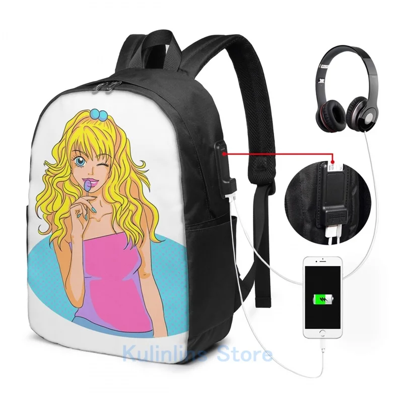 Рюкзак Vaporwave Momo для мужчин и женщин школьный ранец с USB-зарядкой забавным