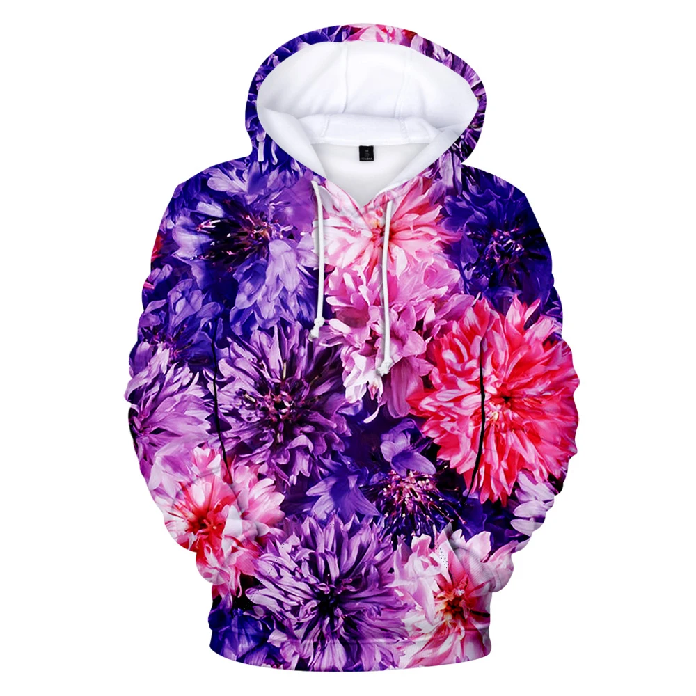 

Colorful Floral Hoodie 3D Men Women Fashion Cool Sweatshirts Harajuku Hoodies Printed Fresh flowers Hooded Pullover Sweatshirts