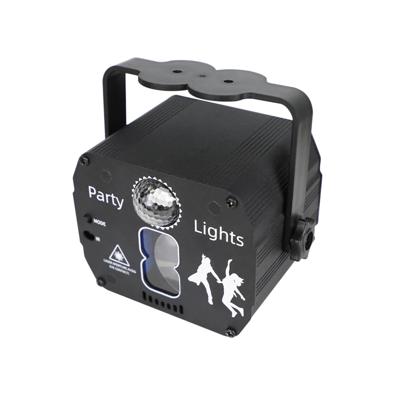 

YSH 2 Hole Laser Scanning Light LED Party Stage Projector RG Hybrid Special Effects For Family KTV Birthday Holiday Decoration