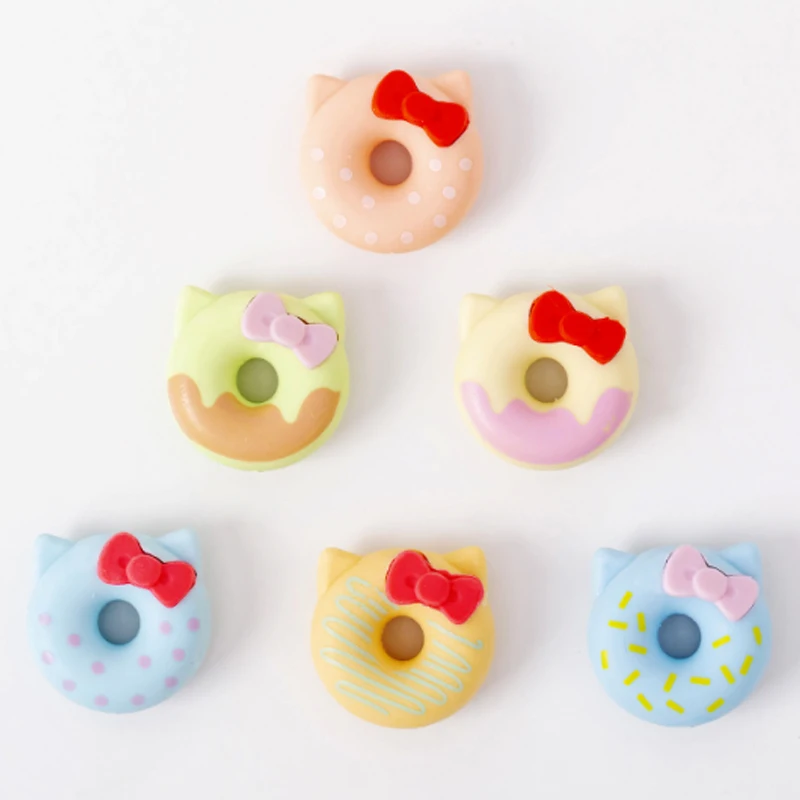 18 упаковок/партия Kawaii Кот с бантом пончик ластик kawaii канцелярские принадлежности
