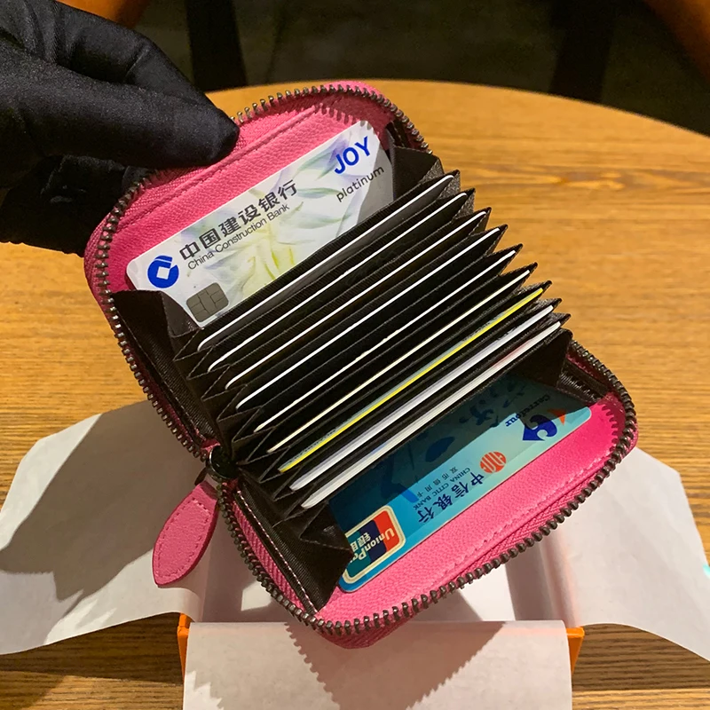 

Кошелек для мужчин и женщин из овечьей кожи, плетеный, с отделением для карт, с несколькими отделениями для карт, 2020