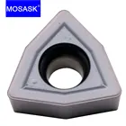 MOSASK, 10 шт., WCMX03 04 05 06 08 ZP30, сверлильная обработка материалов высокой твердости, вставки из нержавеющей стали, карбида вольфрама