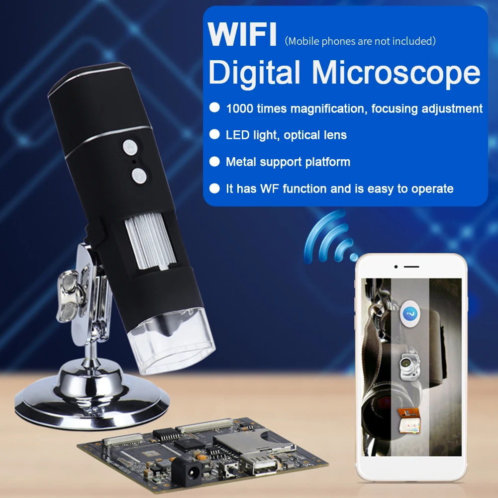 

2 Million Pixels Kids Digital Microscope Magnification Students 50X To 1000X Handheld Natural Science Classes USB Endoscope