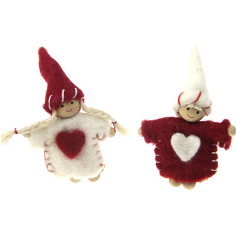 1 шт. маленький ручной Санта Клаус мужской и женский шерстяной войлочный подарок