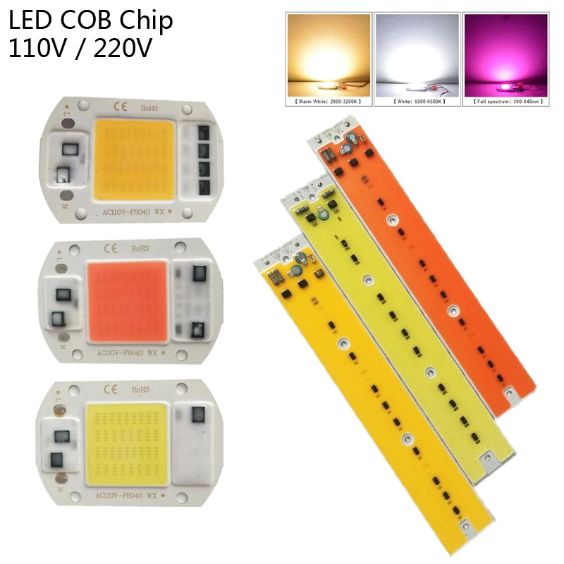 COB растут свет умный IC светодиодный шарик теплый белый для прожектора бар полный