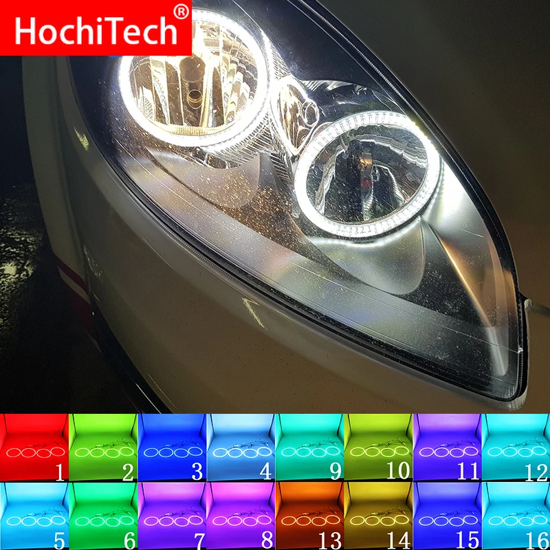 

Latest Headlight Multi-color RGB LED Angel Eyes Halo Ring Eye DRL RF Remote Control For Fiat Linea 2007-2015 Accessories