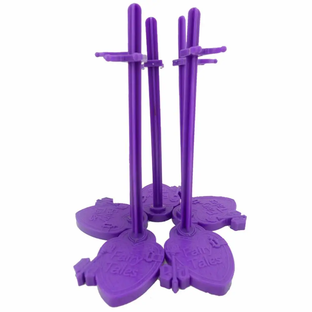 5 Pcs/Lot Plastic Purple Doll Stand Cute Figure Display Holder Toy Model Prop Up Accessories for Monster High Kids | Игрушки и хобби