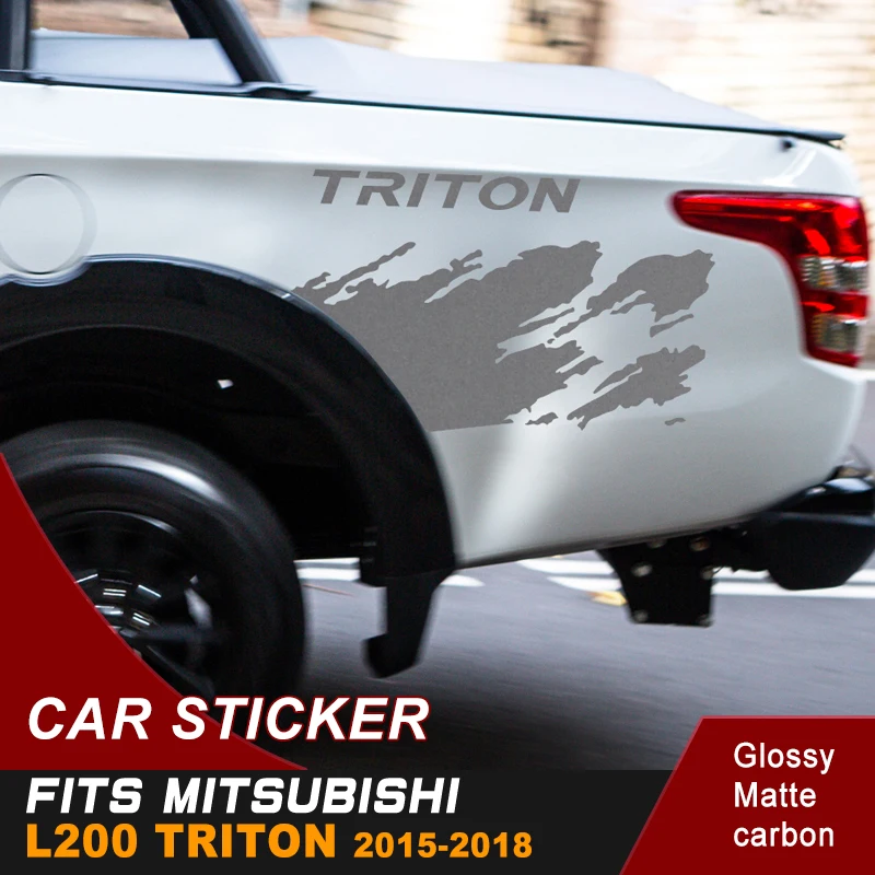 mud splash car body sticker 4x4 off road pickup box bed decal for mitsubishi l200 triton 2006-2015 2016 2017 2018 | Автомобили и