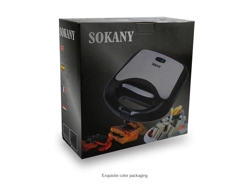 Домашняя сэндвич машина в полоску тостер из нержавеющей стали для сэндвичей