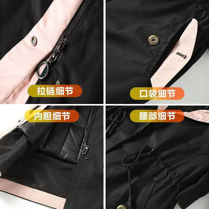 Зимнее утепленное пальто женская уличная куртка с капюшоном для походов и