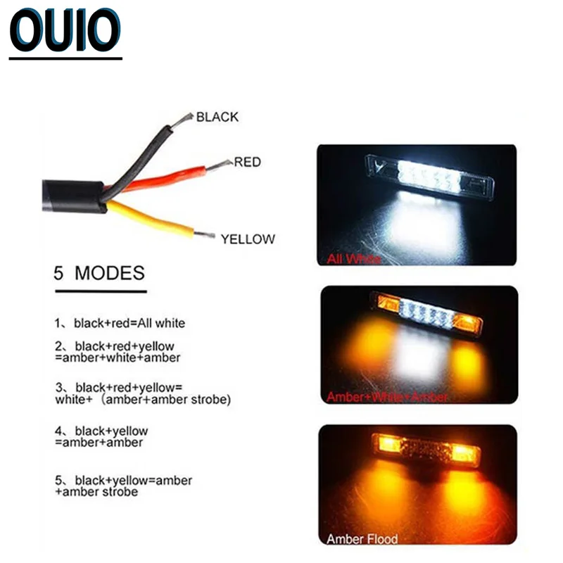Машинка для стрижки 48 Вт 2 рядная импульсная лампа внедорожный светодиодный