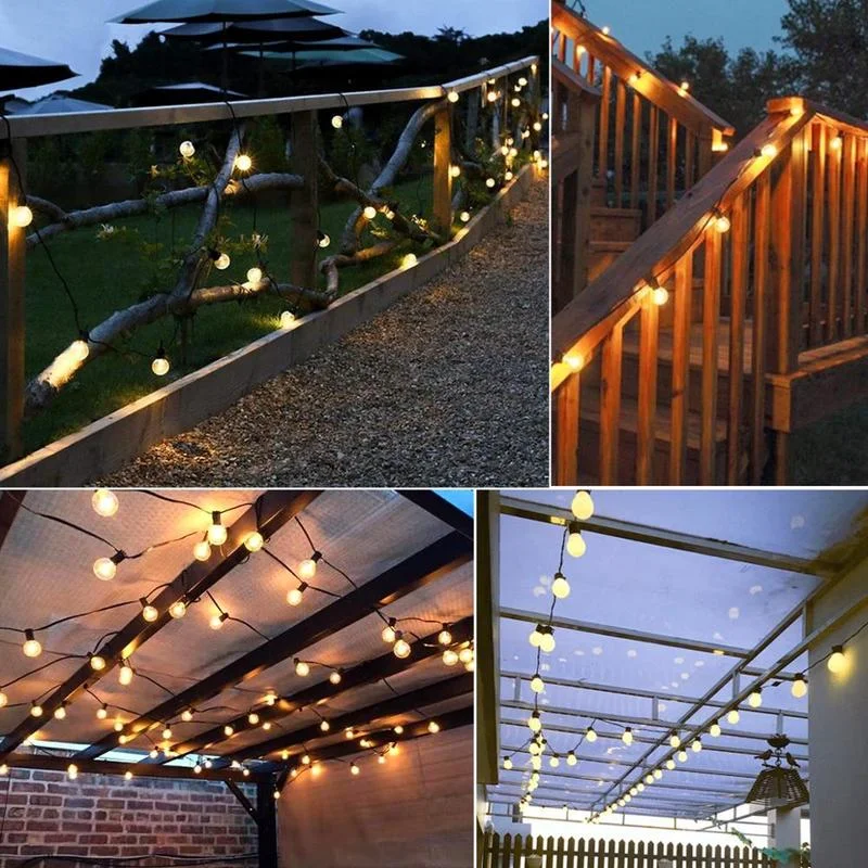 

6Modes Solar Light Crystal Ball 5MLED String Lights Fairy Lights Garlands for Christmas Party Outdoor Decoration