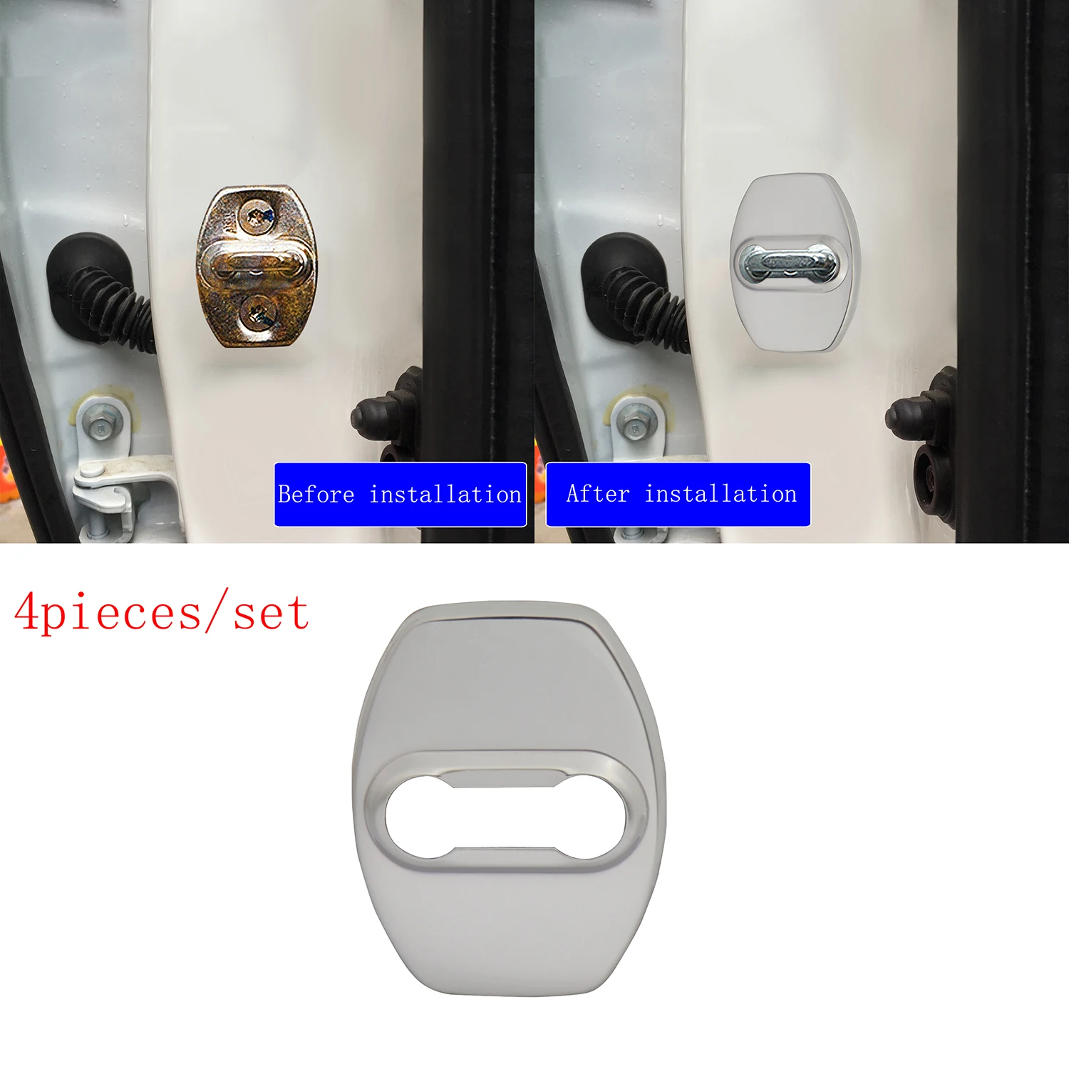 4 pcs silver Stainless Steel Car Door Lock Protective Buckle Cover case for Lexus EX RX CT LX ES | Автомобили и мотоциклы
