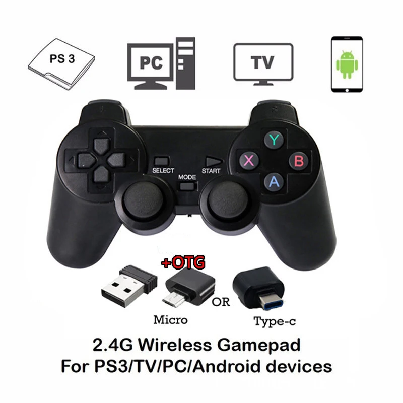 

2.G Wireless Game Controller High Sensibility Joystick for PS1/2/3 PC Laptop Computer Support 10M Connection No Delay