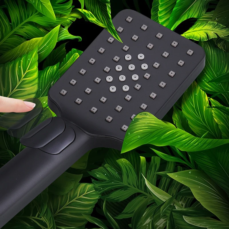 Термостатический набор для душа HUNNISE смеситель ванны черного и золотого цвета