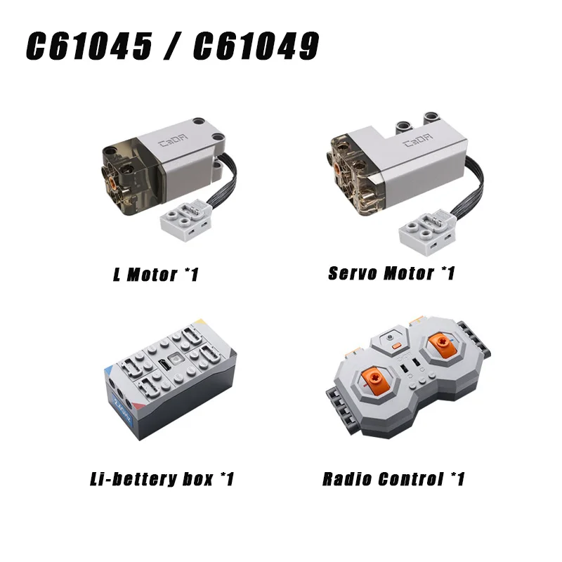 

IN STOCK C61045 C61049 Servo Motor Parts Cada Li-bettery Box Model Retro-Style RS Sports Car Building Blocks Brick Toy Gifts
