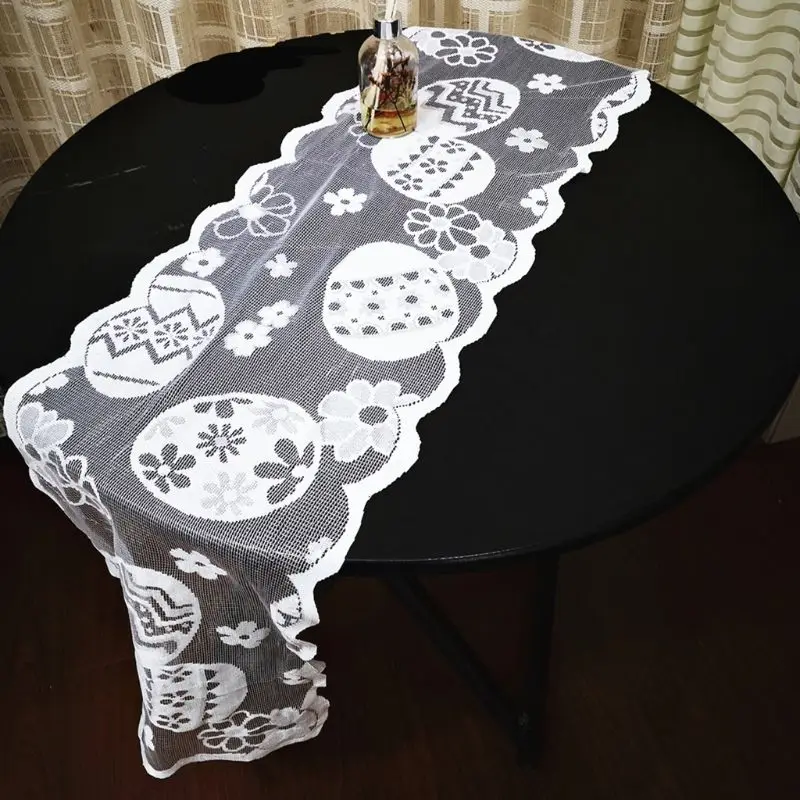 Кружевная настольная дорожка пасхальное яйцо деревенская скатерть лента Hessian