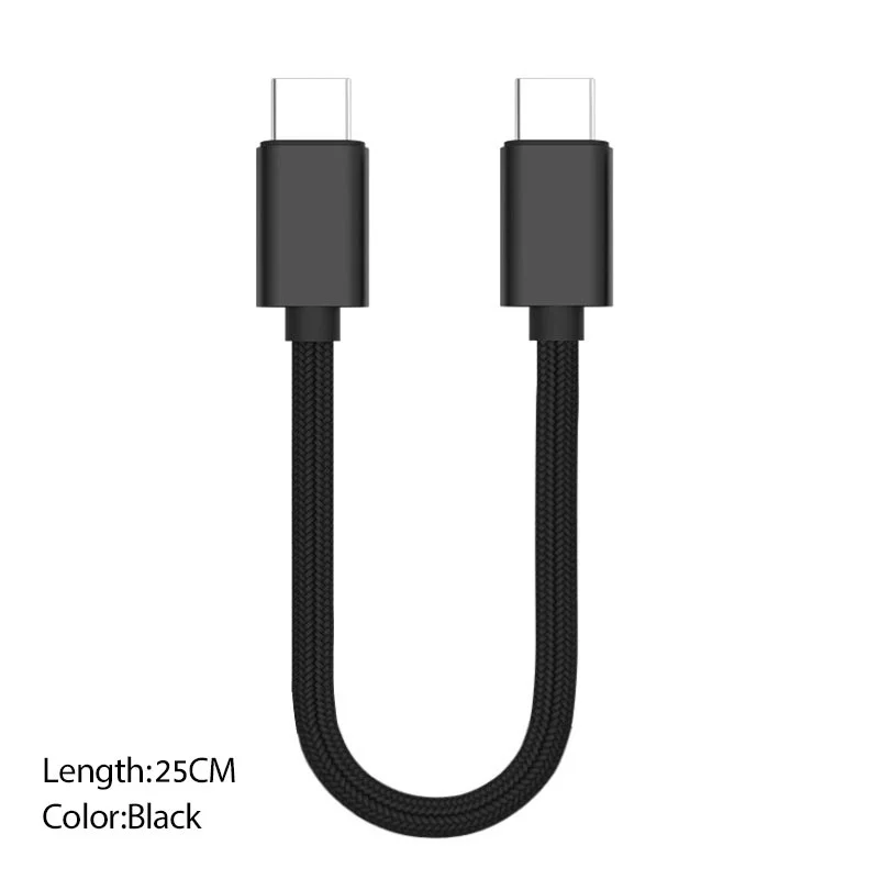 25CM PD Cable 60 Вт Быстрая зарядка QC 4,0 Usb PD кабель быстрое зарядное устройство Usb type C To type C кабель для samsung Galaxy Note 10 Plus Note10+ S10 QC4.0 - Тип штекера: 25CM PD Cable