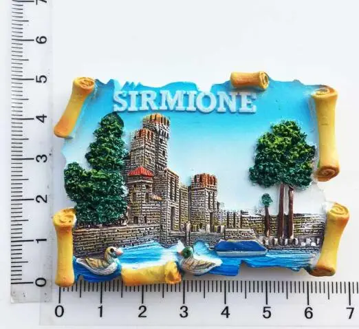

Small town of Sirmione, Italy fridge magnets sticker Kids gift Home Decoration