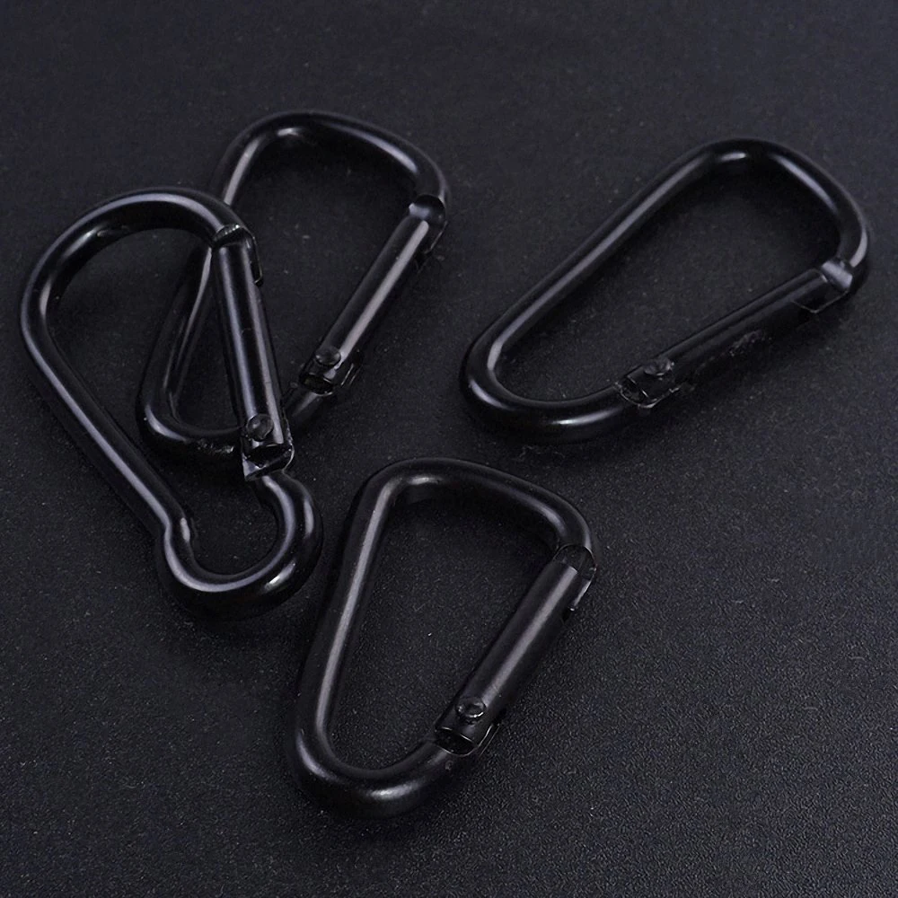 

10 шт., алюминиевый черный D-образный карабин для альпинизма
