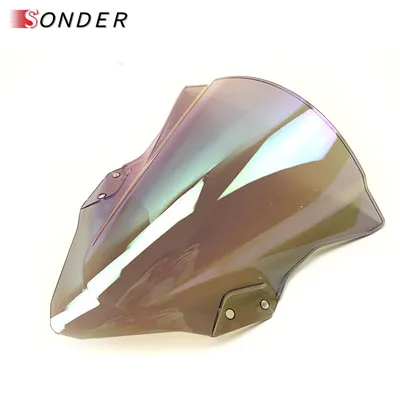 Clear iruidium Для Kawasaki Ninja 400 250- мотоцикл высокого качества PC Пластиковые ветровое стекло лобовое стекло Baffle ветровые дефлекторы Ninja400 - Цвет: Clear iruidium