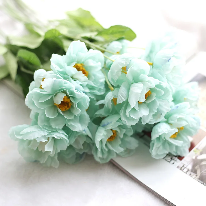 1 шт. Шелковый Маковый цветочный винтажный букет невесты с розмарином на свадьбу