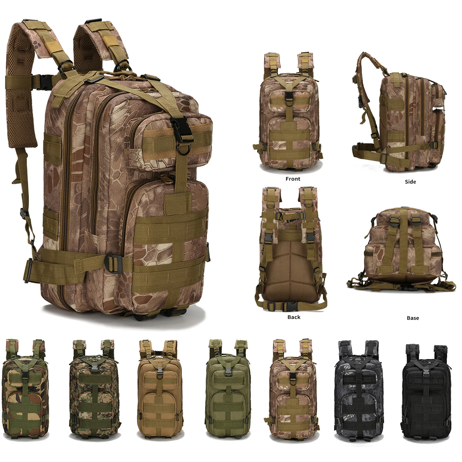 Уличные военные рюкзаки 1000D нейлон 30L водонепроницаемый тактический рюкзак для