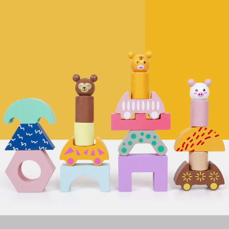 

Деревянный игровой конструктор Монтессори, Игрушки для раннего развития для детей, Интерактивная игрушка