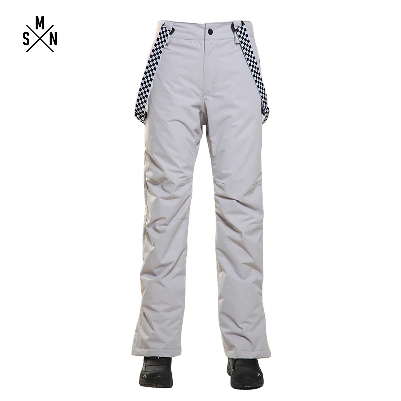 

Штаны мужские зимние для сноуборда, ветрозащитные, водонепроницаемые, дышащие, серого цвета, сноуборд-нагрудник