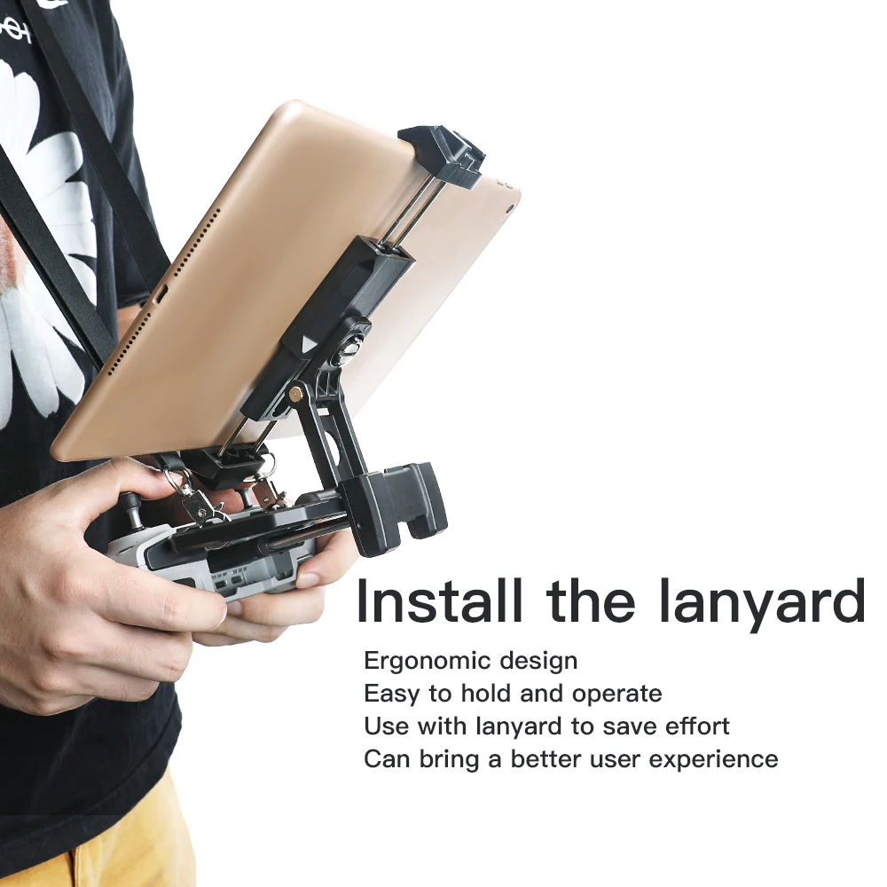 remote control tablet phone holder foldable bracket with lanyard for mavic air 2s mini 2 pro spark fimi x8 se drone accessories free global shipping