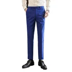 10 Цвет s Однотонная одежда Цвет для мужчин платье в деловом стиле Slim Fit мужские свадебные нарядные Костюмные брюки на каждый день, Размеры S-5XL мужские офисные рабочие брюки