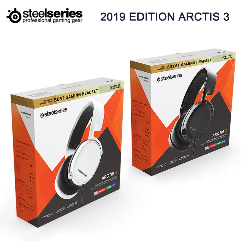 Проводные Игровые наушники SteelSeries ARCTIS 3 гарнитура ClearCast с шумоподавлением для ПК