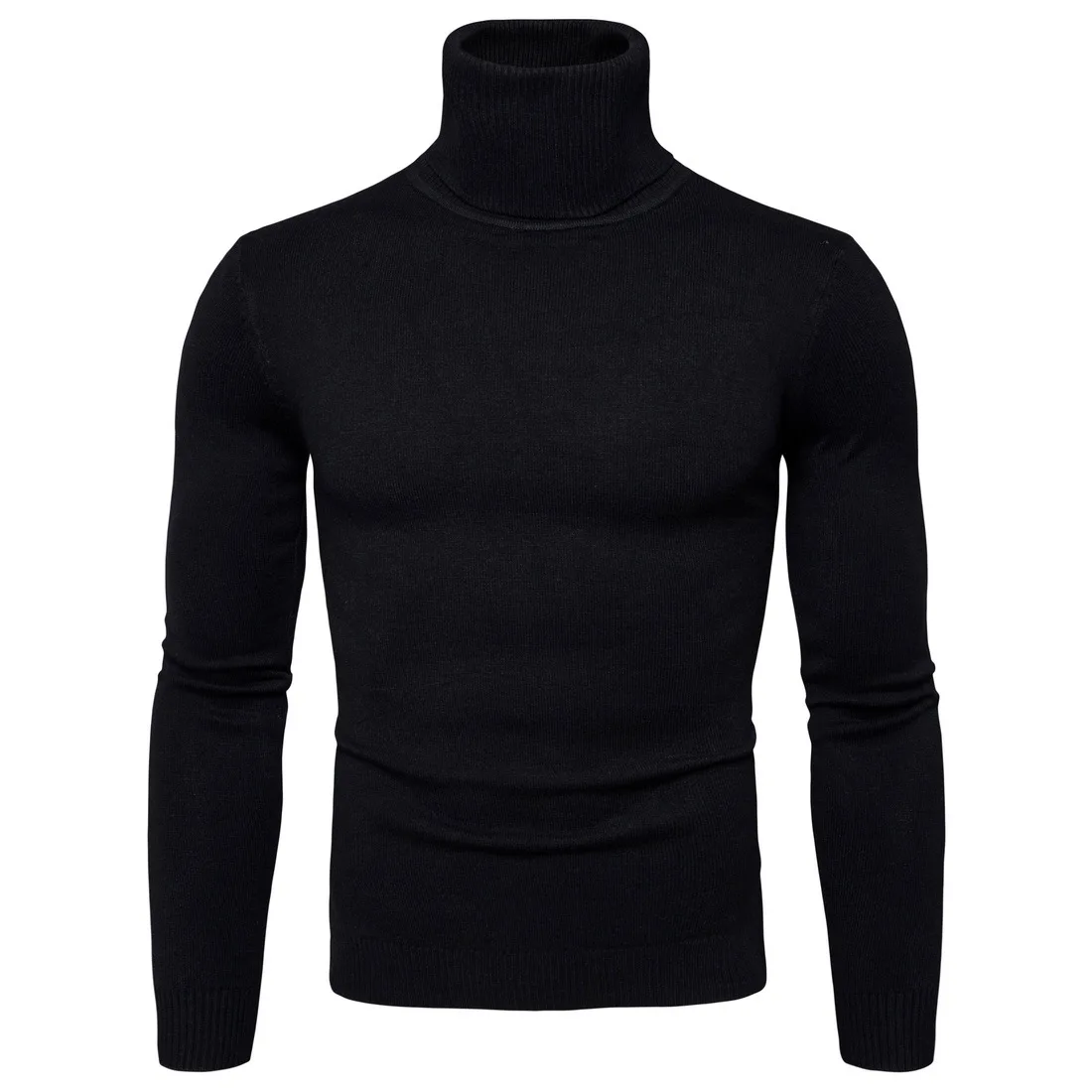 

2022 Solid Pullover Winter Sweater Man Black Sweater Men