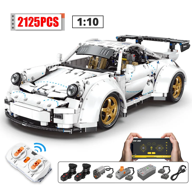 

2125 шт., Детский конструктор «гоночный автомобиль»