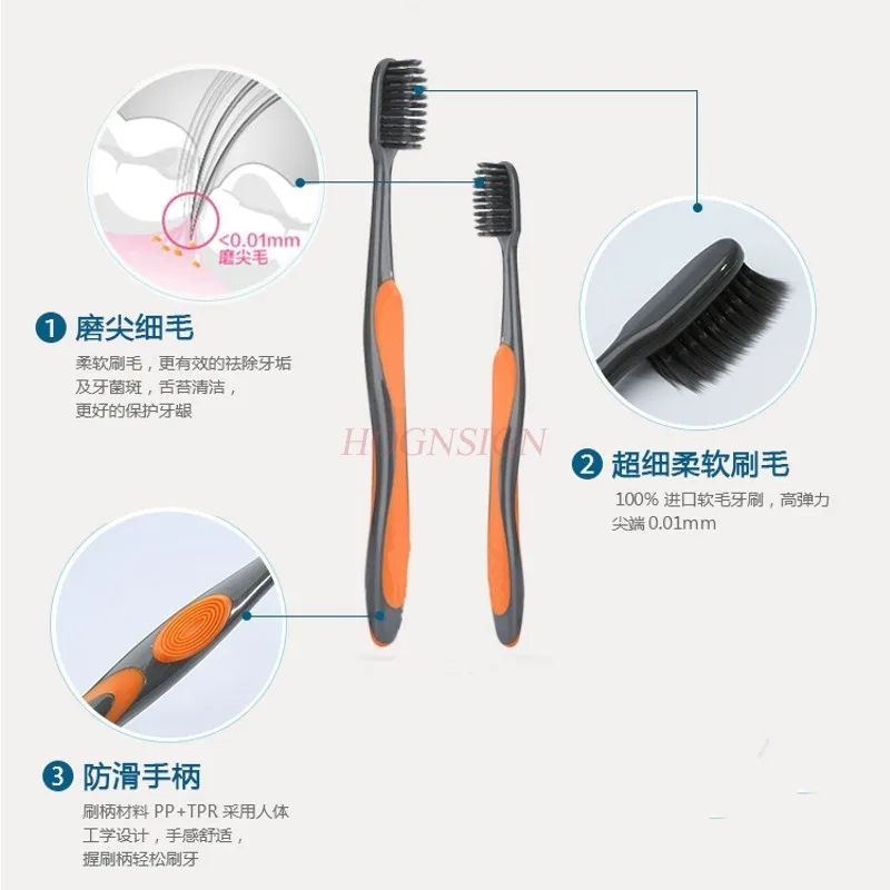 

toothbrush Ultra-fine soft hair deep into the gingival sulcus and interdental