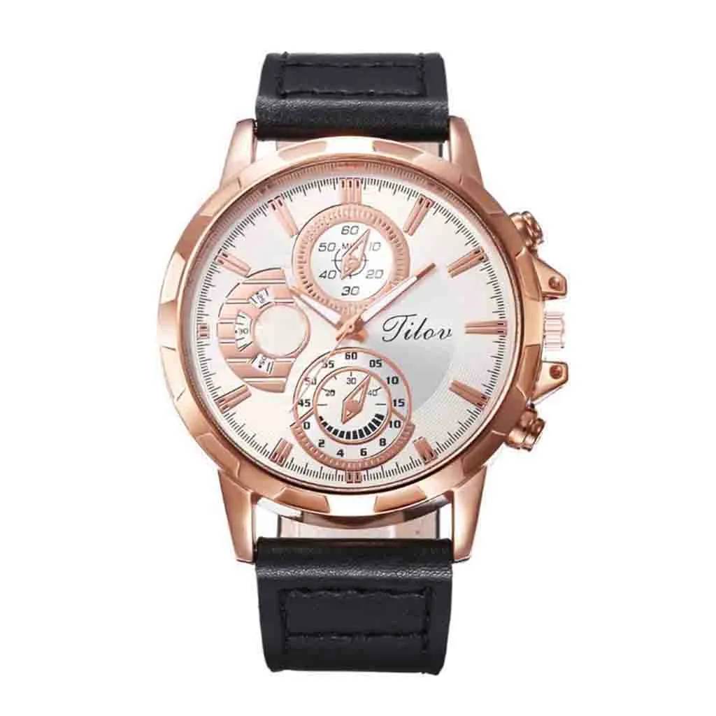 Часы наручные мужские с ремешком деловые Спортивные кварцевые брендовые