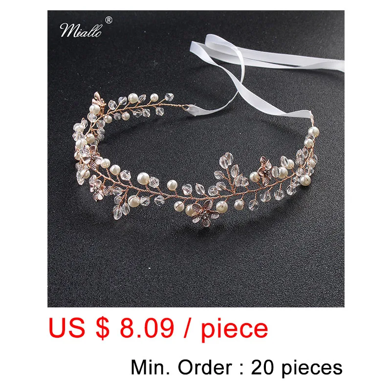 Оптовая продажа повязки на голову Miallo 20 шт./лот из розового золота с пятью цветами