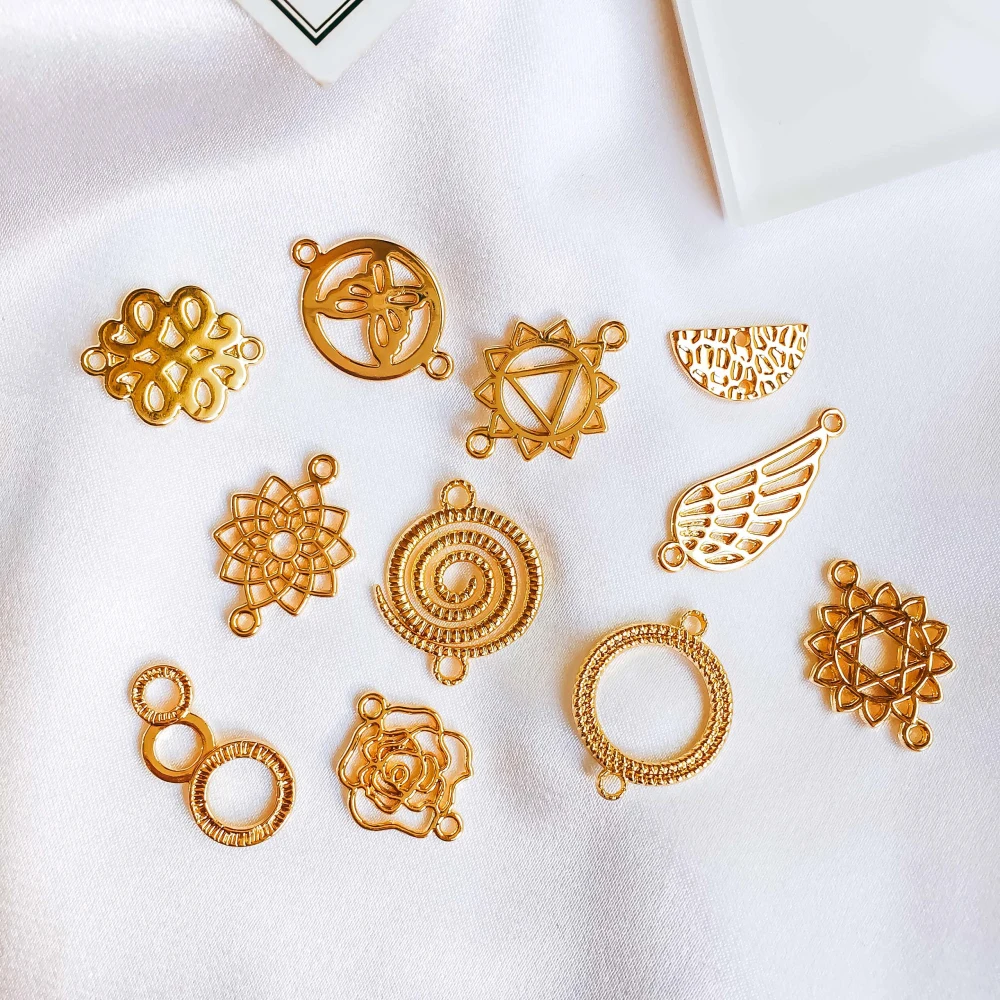 KC Позолоченные серьги аксессуары металлические подвески компоненты ожерелье