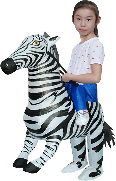

Black White Stripe Inflatable Costume Half Body Halloween Cosplay Costumes Walk Animal Zebra Party Cosplay Disfraz for Adult Kid