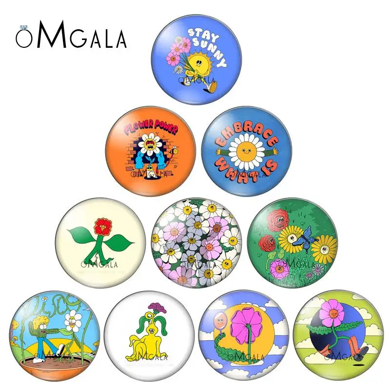 

Круглые стеклянные кабошоны с изображением бабочек, 12/16/18/20/25 мм