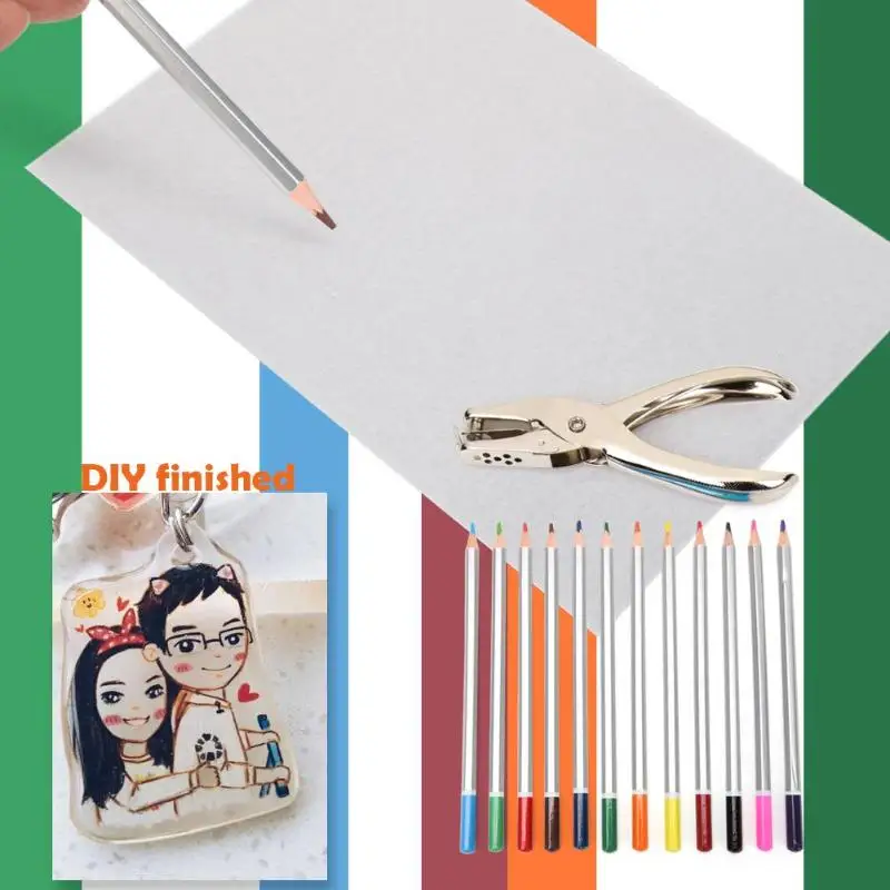 1 комплект DIY ручной рисунок усадки пленка пластиковый лист чернила искусство Coloe карандаш живопись ручная Рисование Живопись 290*200 мм декоративная бумага