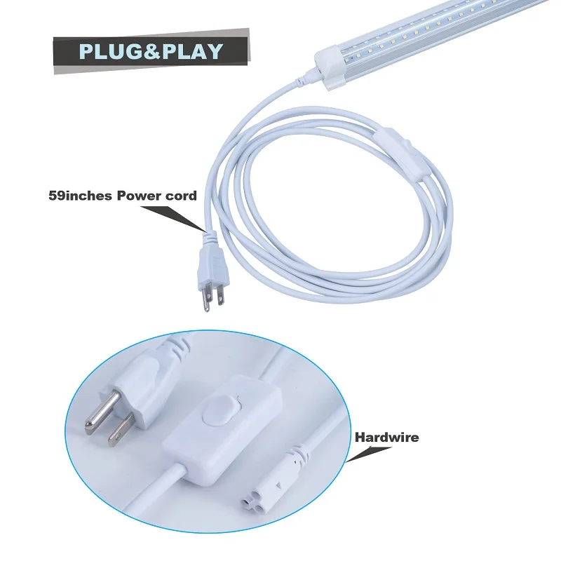 T8 светодиодный светильник с интегрированной v образной трубкой со встроенным