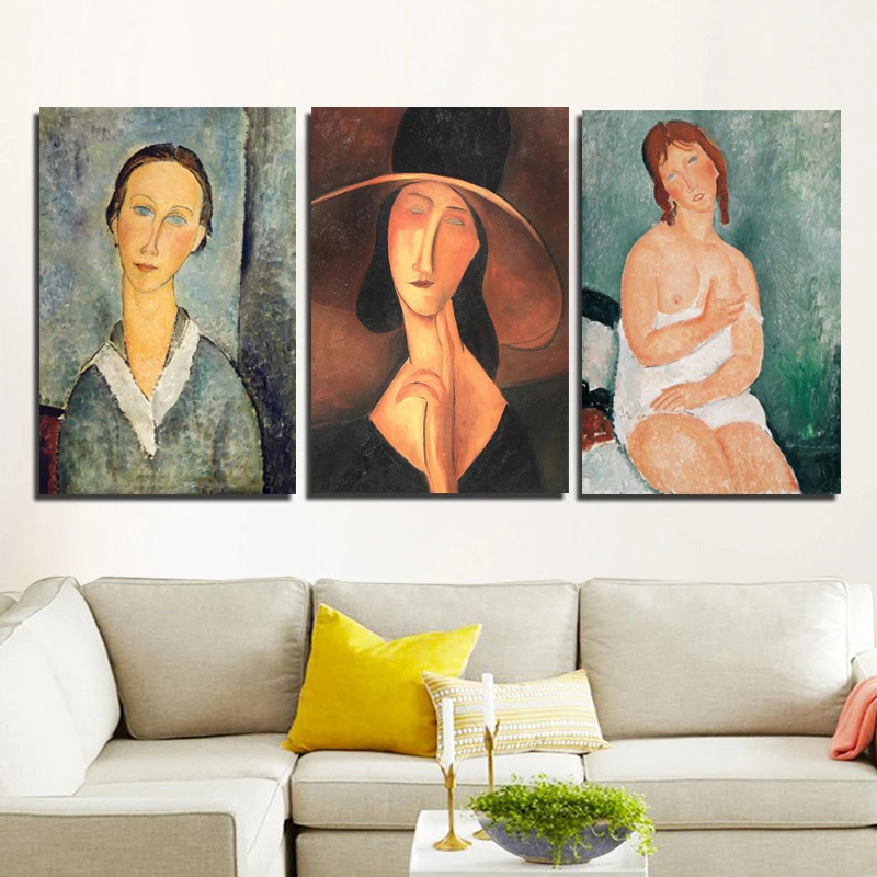 Amedeo Modigliani классическое настенное искусство холст живопись плакаты современная