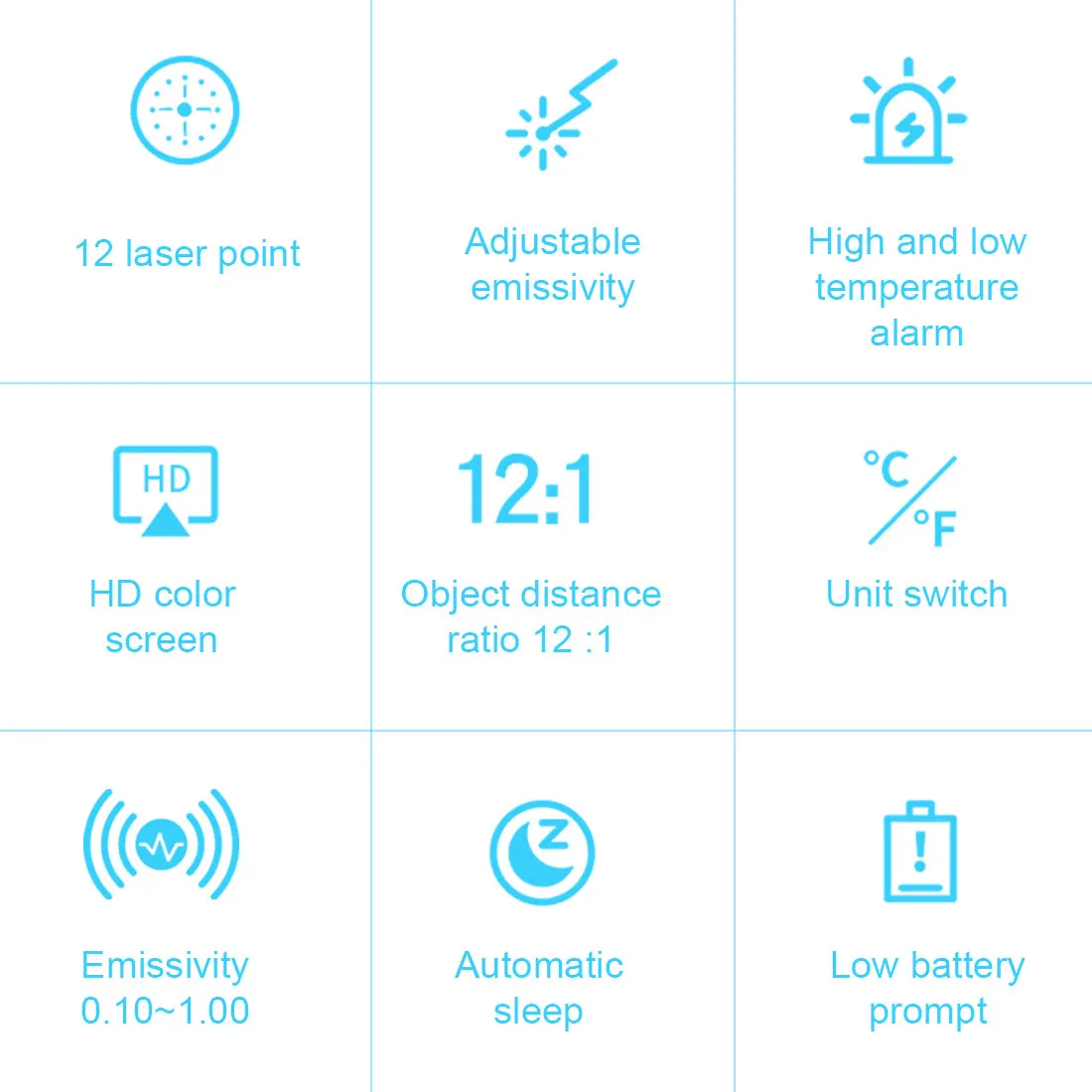 

-50~800 Industrial Digital Infrared Thermometer, Infrared Liquid Crystal Thermometer, Non-contact Infrared Laser Pyrometer