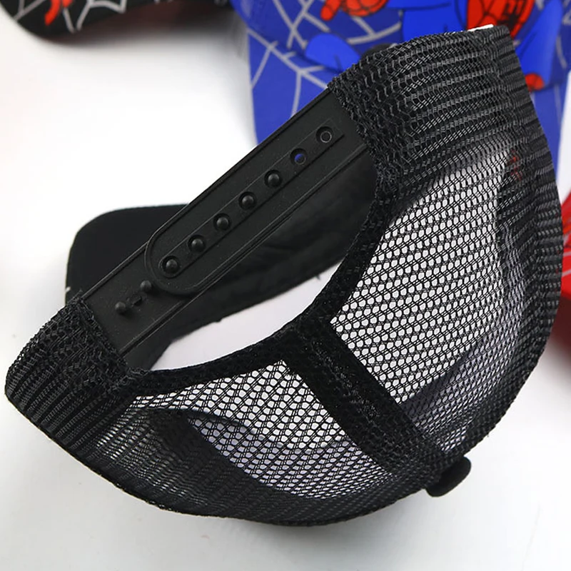 

Disney Anime Spiderman Kids Baseball Cap 2021 Autumn Summer Hip Hop Hat Boys Girls Baby Hats For Children Mesh Sun Caps